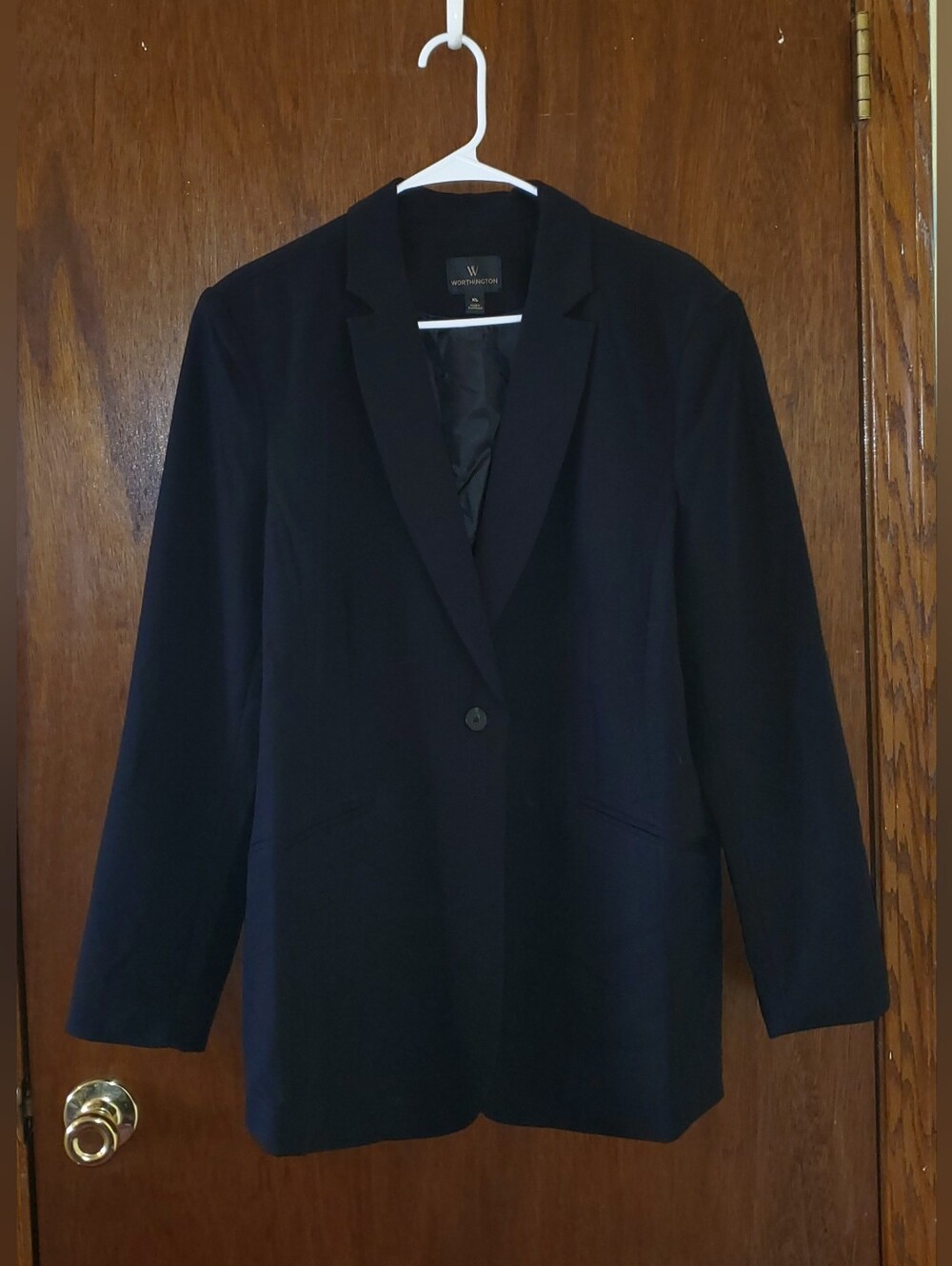 Worthington Black Single-Button Blazer Sz Xl
